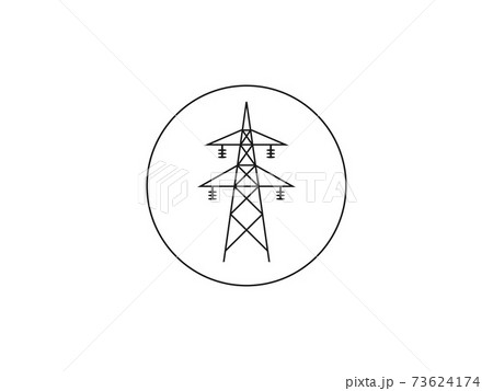 Electric tower, power icon. Vector illustration, flat design. Electric tower, power icon. Vector illustration, flat design. 73624174
