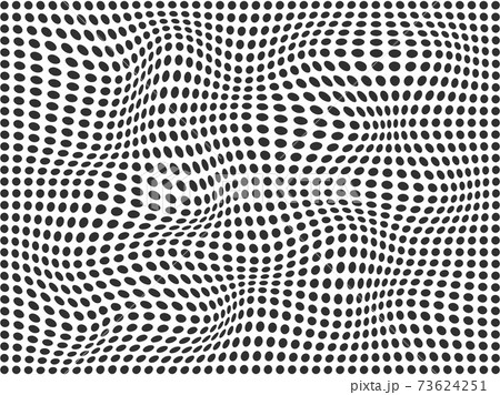 Halftone, wavy, circles, dots pattern. Vector illustration. 73624251