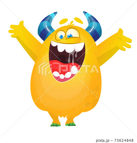 Funny cartoon monster. Vector monster illustration Funny cartoon monster. Vector monster illustration 73624848