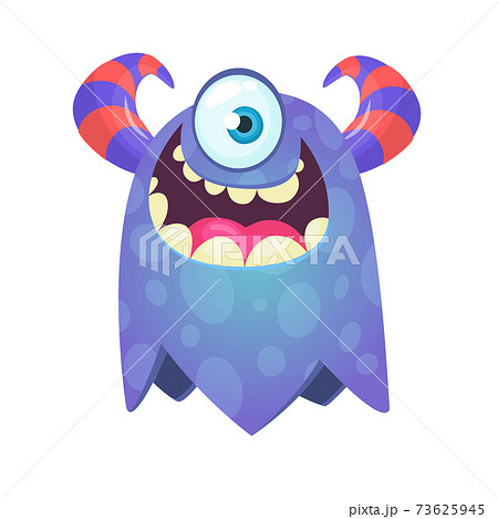 Ahppy and cute  cartoon monster. Vector Halloween 73625945