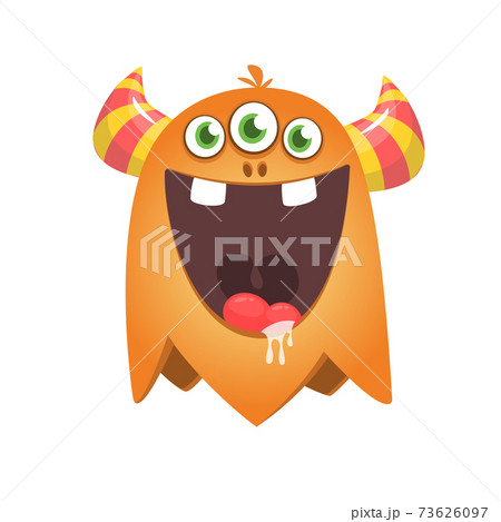 Funny cartoon monster. Vector monster illustration Funny cartoon monster. Vector monster illustration 73626097