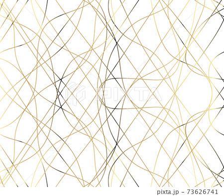 Gold luxurious line pattern with hand drawn lines. Golden wavy striped, Abstract background, vector illustration 73626741