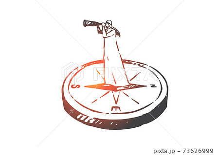 Searching, analysis, hunting, audit, navigation concept sketch. Hand drawn isolated vector illustration Searching, analysis, hunting, audit, navigation concept sketch. Hand drawn isolated vector illustration 73626999