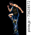 fitness cardio boxing exercise body combat man isolated black background 73628572