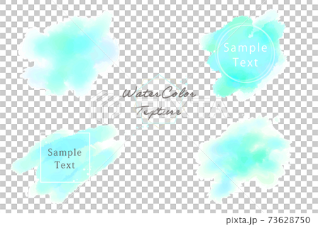 Watercolor texture set (light blue) 73628750