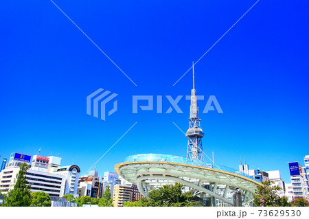 名古屋市、テレビ塔とオアシス21の風景 名古屋市、テレビ塔とオアシス21の風景 73629530