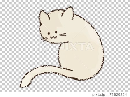 クレヨン画 座る猫のイラストのイラスト素材 [73629824] - PIXTA