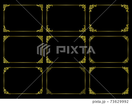 洋風角装飾フレームセット(金) 洋風角装飾フレームセット(金) 73629992