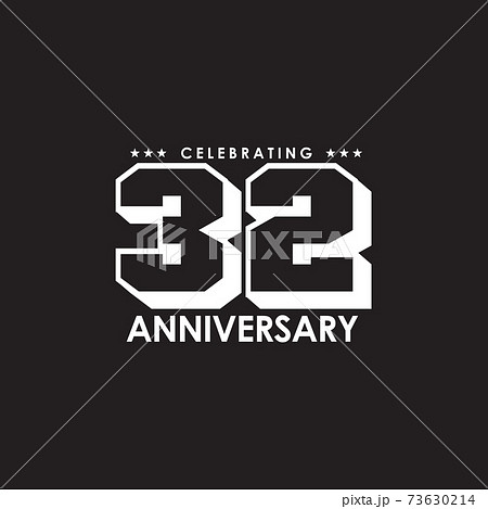 32nd year celebrating anniversary logo design 73630214