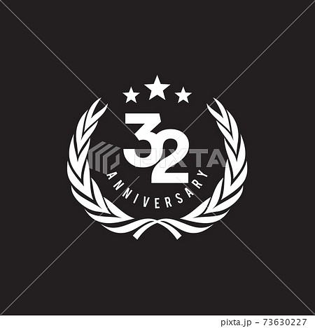32nd year celebrating anniversary logo design 73630227