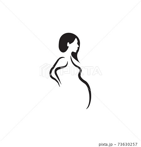 Woman pregnant icon logo design template Woman pregnant icon logo design template 73630257