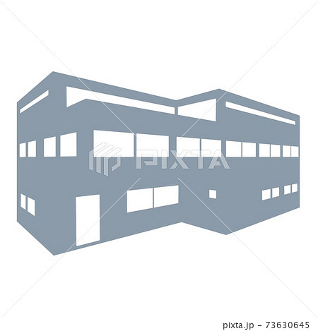 3階建ての家 シルエット のイラスト素材