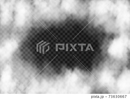 White fog frame  isolated on transparent background. 73630667
