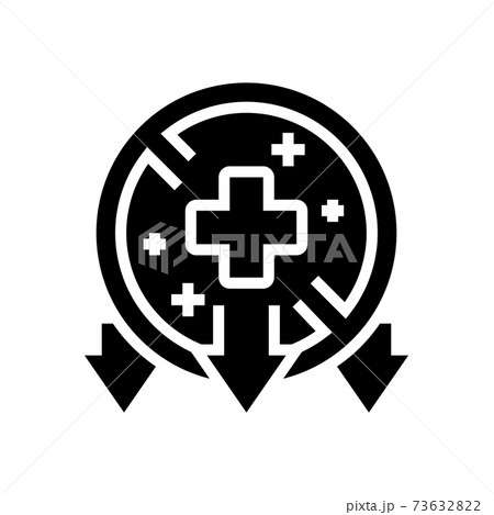 illness, poverty problem glyph icon vector illustration 73632822