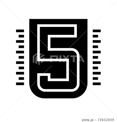 five number glyph icon vector illustration 73632839