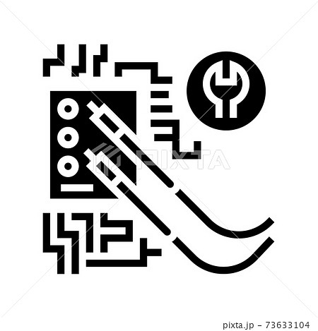 solder and repair electronic glyph icon vector illustration 73633104