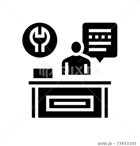 worker repair service glyph icon vector illustration worker repair service glyph icon vector illustration 73633105