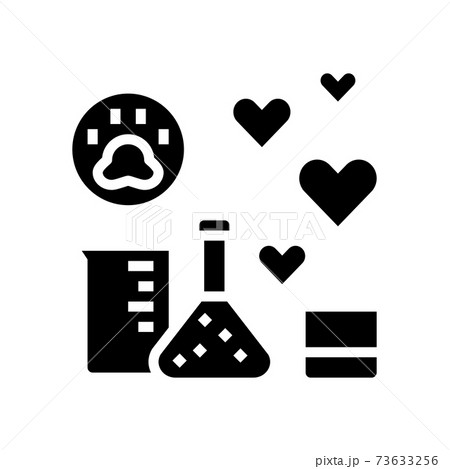 chemical test on animal glyph icon vector illustration 73633256