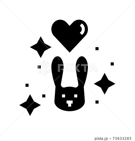 love rabbit glyph icon vector illustration love rabbit glyph icon vector illustration 73633265