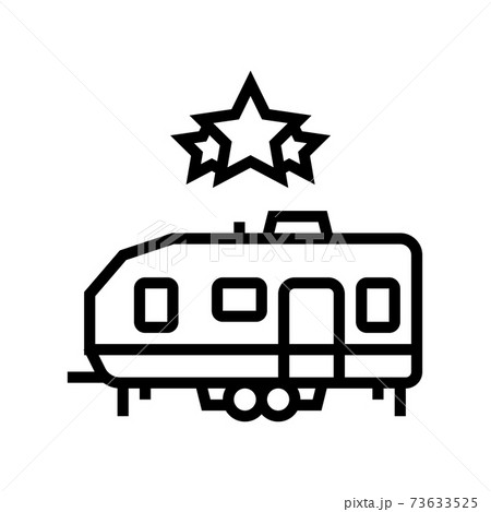 celebrity trailer line icon vector illustration 73633525