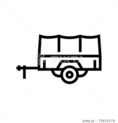 transportation trailer line icon vector illustration 73633578