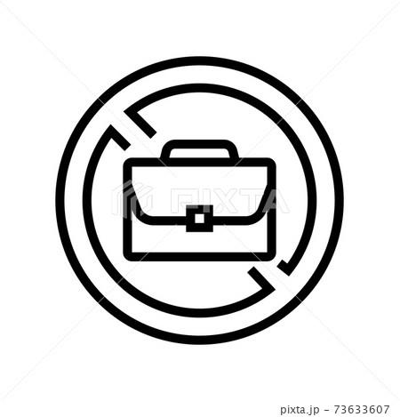 job lost poverty problem line icon vector illustration 73633607