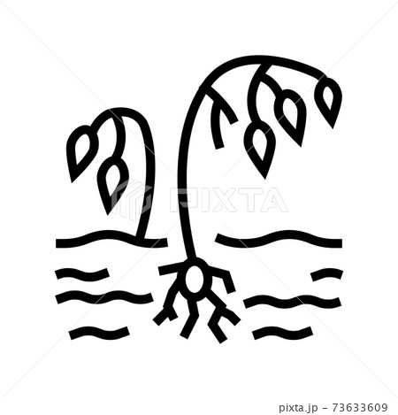 drought poverty problem line icon vector illustration 73633609