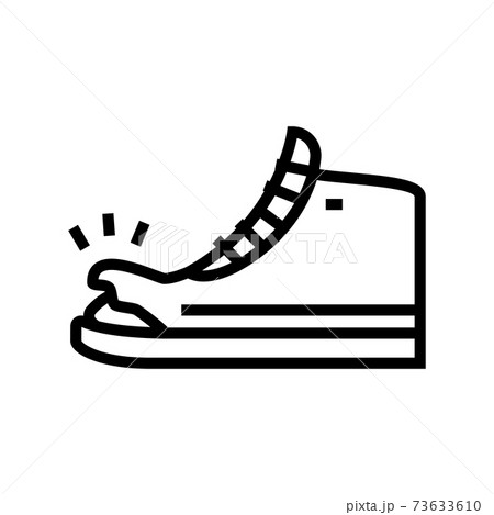 torn shoe line icon vector illustration torn shoe line icon vector illustration 73633610