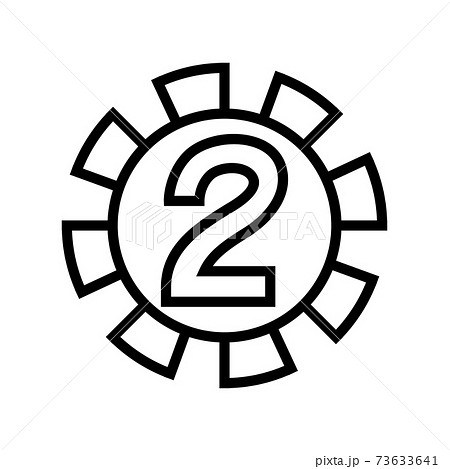 two number line icon vector illustration 73633641