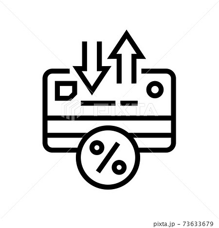 credit and debt card line icon vector illustration 73633679