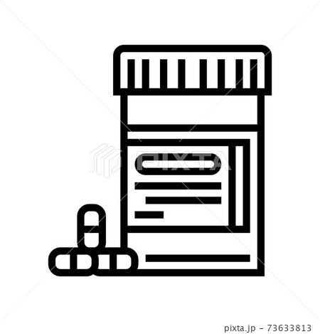 diabetes treatment pills line icon vector illustration 73633813