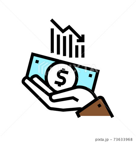finance problem color icon vector illustration 73633968