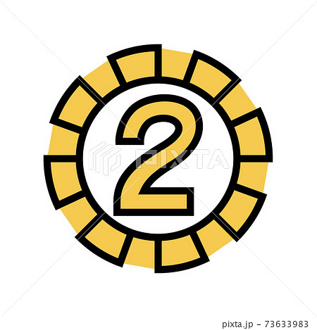 two number color icon vector illustration 73633983