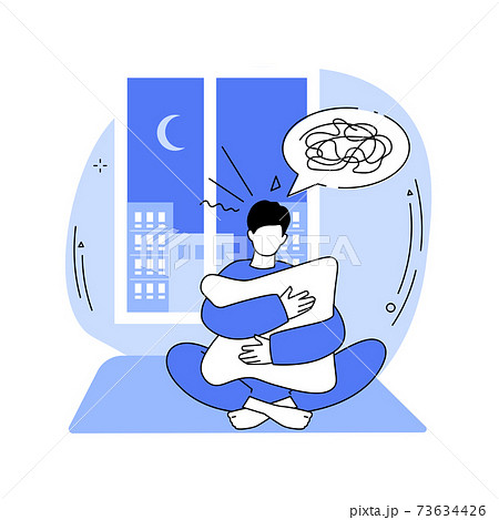 Sleep disturbances abstract concept vector illustration. 73634426