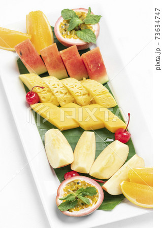 mixed fresh cut organic fruit salad platter 73634747