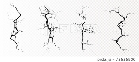 Ground cracks, breaks on land surface top view Ground cracks, breaks on land surface top view 73636900
