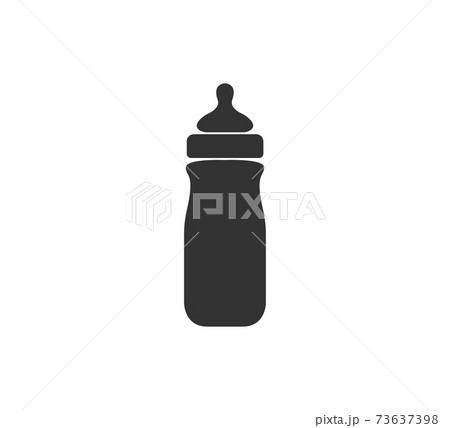 Baby Bottle Icon Vector Illustration Flat のイラスト素材