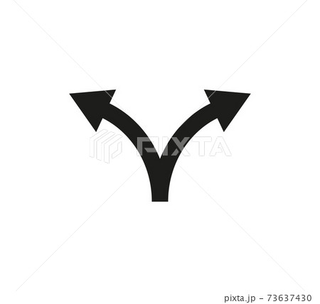 Arrow, two way, direction icon. Vector illustration, flat design 73637430