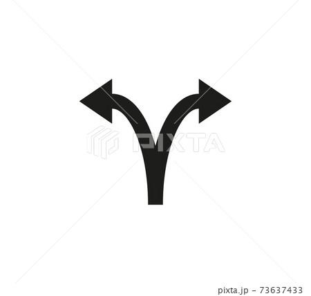 Arrow, two way, direction icon. Vector illustration, flat design 73637433