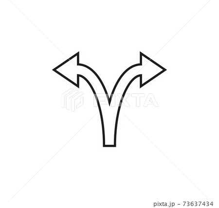 Arrow, two way, direction icon. Vector illustration, flat design 73637434
