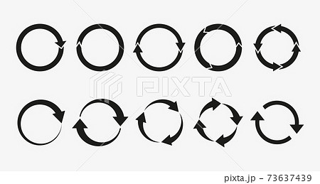 Arrows refresh, recycling icon. Vector illustration, flat design Arrows refresh, recycling icon. Vector illustration, flat design 73637439