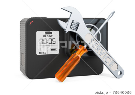 Service and repair of dashcam DVR, 3D rendering 73640036