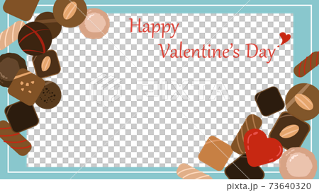 Valentine chocolate assorted frame blue 73640320