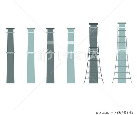 工場 煙突のイラスト素材
