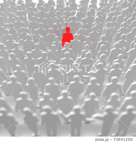沢山の人たちから見つけ出すイメージ背景 73641209