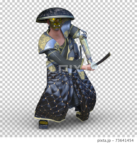 義手の侍のイラスト素材