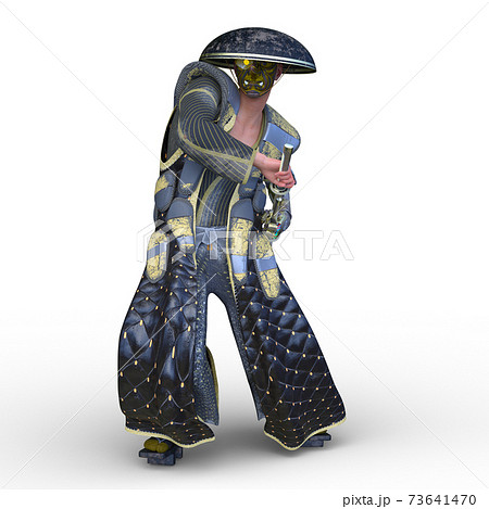 義手の侍のイラスト素材