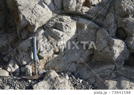 枕状溶岩 焼津市浜当目海岸 枕状溶岩 焼津市浜当目海岸 73641598