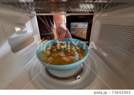 Heating food in a microwave oven Heating food in a microwave oven 73642003