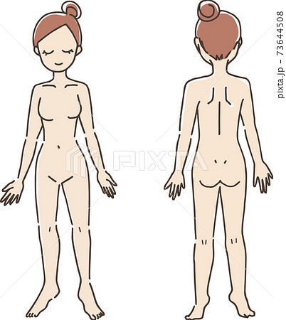 女性の全身裸のイラスト 73644508